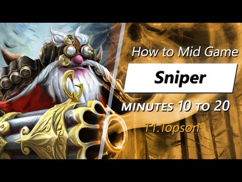 Topson mid game Sniper | Minute 10 to 20