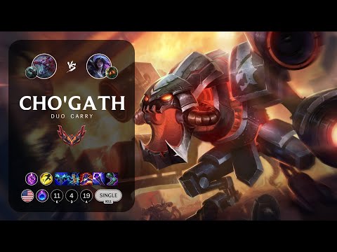Cho'Gath Carry vs Kai'Sa - NA Grandmaster Patch 13.5