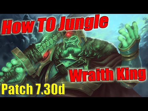DoTa 2 How To Jungle Wraith King Patch 7.30d +fast Roshan