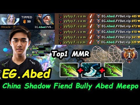 EG Abed [Meepo] A-GOD Top1 MMR Hard Game in China Server Dota 2 7.22 pro Gameplay