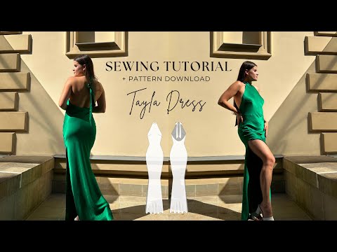 HOW TO SEW A HALTER NECK DRESS + Pattern | DIY |...