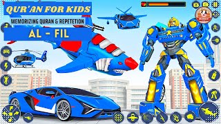 Download lagu Quran Recitation Juz 30 | Surah Al Fil | 25x Repetition to Memorize Quickly ☆ Robot Animation ☆ mp3