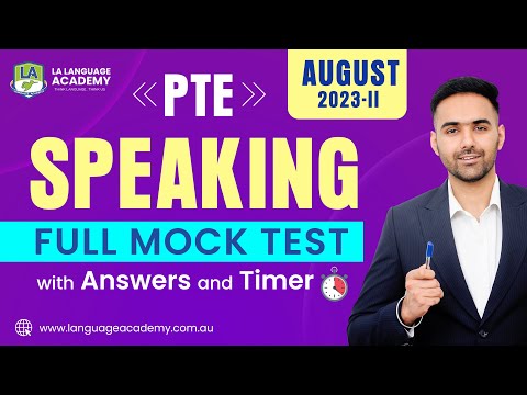 PTE Speaking | Full Mock Test with Answers | August 2023-II | LA Language academy PTE NAATI IELTS