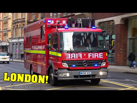 [FIRE COMMAND UNIT] - LONDON Fire Brigade + Police Cars & Ambulances responding URGENTLY!