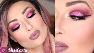 ✨How To: Pink Glitter Eye Make-Up Tutorial ✨ Essence Cosmetics $3.99 | EASY!