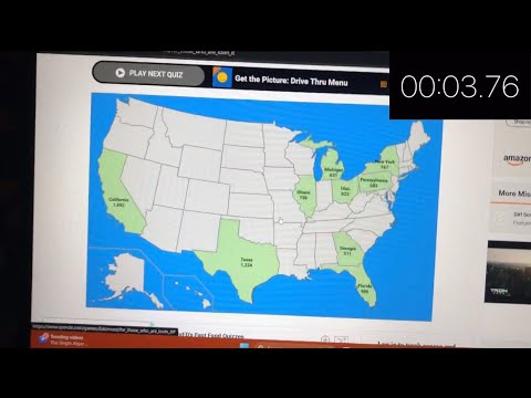 States With 500+ McDonald’s Sporcle Speed Run World Record
