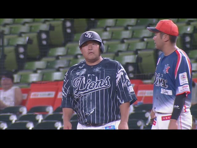 【ファーム】ベテランの一打!! ライオンズ・中村剛也のセンターへのタイムリーヒットで追加点!!  2024年8月17日 埼玉西武ライオンズ 対 オイシックス新潟アルビレックスBC