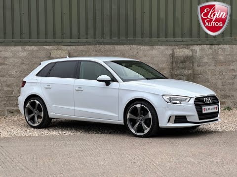 2017 (17) Audi A3 Sport 1.0 TFSI Sportback Finished in Glacier White with 19” Rotor Alloys