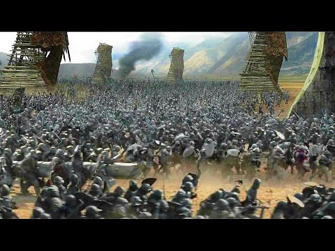 The Lord of the Rings (2003) Haradrims vs Rohan Army part 2 UHD