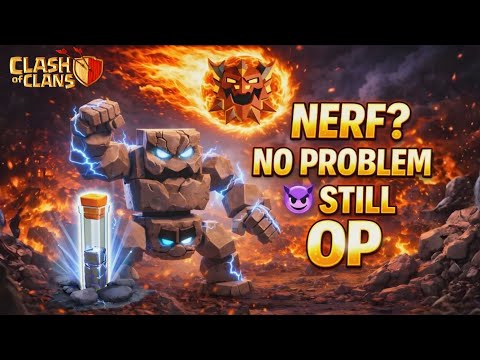 NERF? NO PROBLEM 😈 | STILL OP Meteor Golem + Fireball Attack!