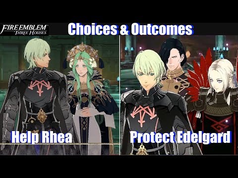 FE3H Protect Edelgard vs Help Rhea Outcomes - Fire Emblem Three Houses