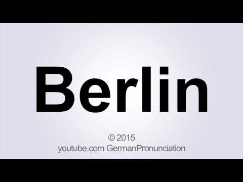 How to pronounce BERLIN in German