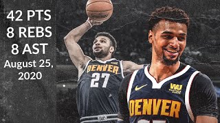 Jamal Murray 42 PTS 8 REBS 8 AST |Nuggets vs Jazz| NBA Playoffs 8/25/20