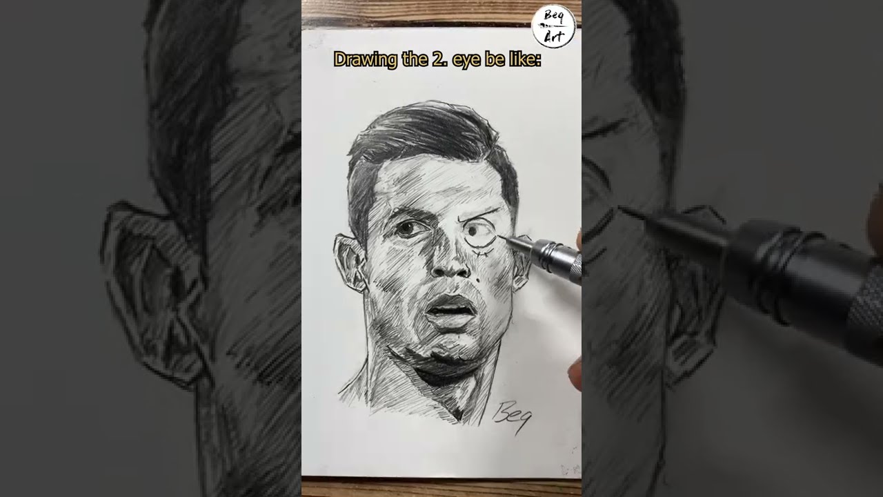 When you can't draw the 2. Eye...👁👄⦿ [RONALDO]