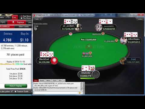 Replay | Final table PokerStars MicroMillions 55 $1.1+R NLHE 6-Max Hyper-Turbo $15K Gtd Nov 15, 2019