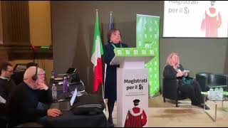 SIMONETTA MATONE INTERVIENE ALL'EVENTO "MAGISTRATI PER IL SÌ"