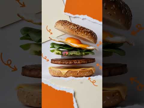 Burger product ad