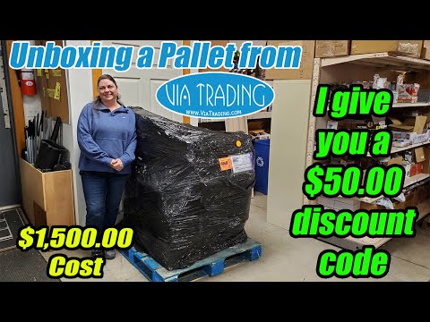 Unboxing a Via Trading Pallet - Cost $1,500 - General merchandise Customer Returns - Discount codes