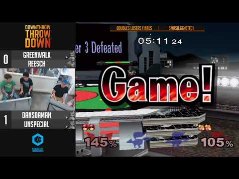 DTTD #1 SSBM - Greenwalk & Reesch Vs. Dansdaman & Unspecial - Doubles Losers Finals