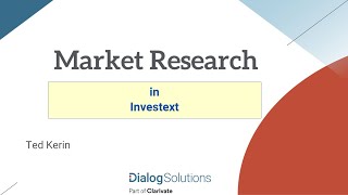 Market Research - in Investext