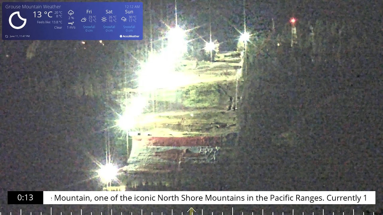 Live webcam view of Grouse Mountain Peak Panorama