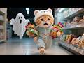 Ginger Kitten Meets A Ghost At Convenience Store How Mama Cat Solves It Funny Cat Videos