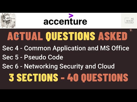 ACCENTURE HIRING 2022 - SECTION 4, 5 & 6 - Actual Questions with Solutions by Students of MJ