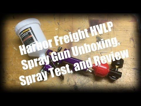 Harbor Freight HVLP Spray Gun Unboxing, Spray Test, and Review