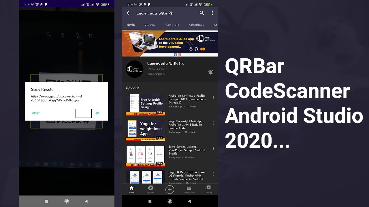 QR and Barcode Scanner App in Android Studio | QR code scanner android studio