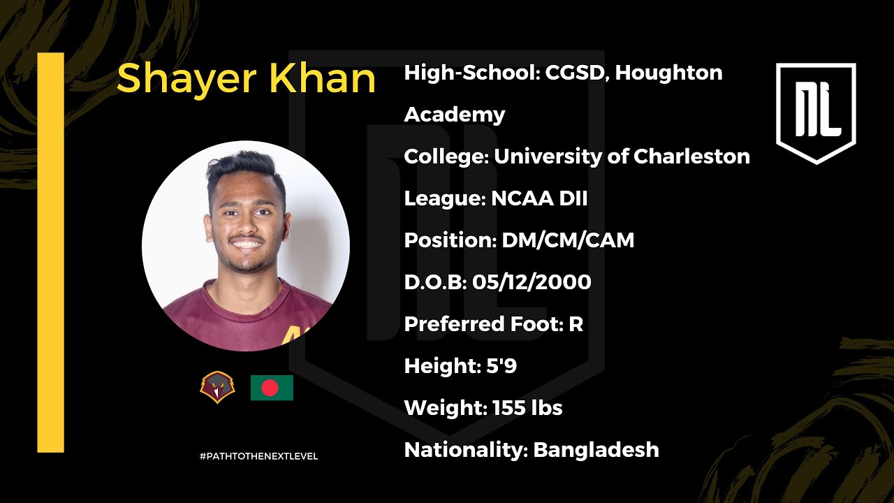 Shayer Khan | NLSM | Charleston Men's Soccer | 2020 Training Highlights