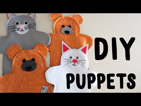 Easy DIY Bear and Cat Hand Puppets | Felt Puppets | OCC Shoebox Craft | Kids Craft