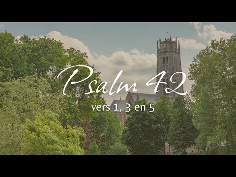Samenzang Psalm 42 vers 1, 3 en 5 met bovenstem vanuit Zaltbommel