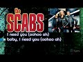 The Scabs -  I need you (lyrics)