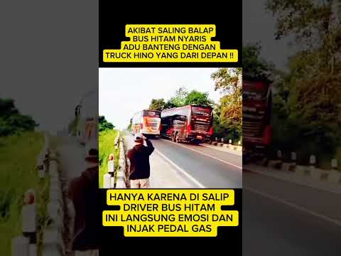 2 Bus saling balap !! #automobile #fypshorts #viralshort #jalanraya