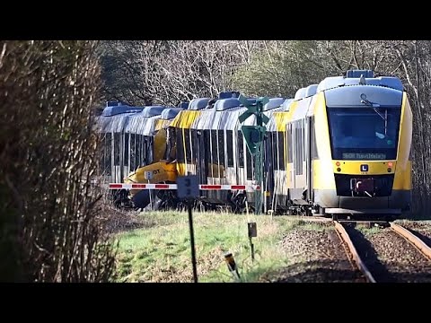Video Thumbnail: Two trains collide head-on in Denmark, leaving multiple injured