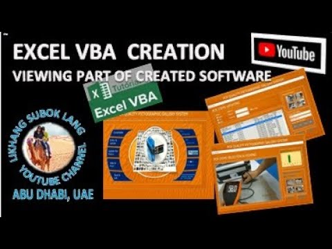 Excel VBA Creation - Quality Picto Gallery System,  Viewing Part of my created Software in excel.