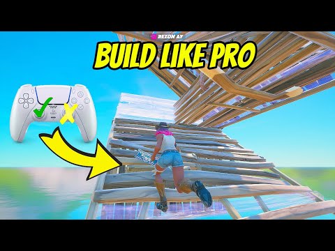 How To Free Build like a Pro ON Console  (Fortnite building tutorial) + best controller settings 