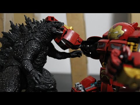 Godzilla vs. Hulkbuster- Epic Stop Motion Battle