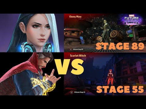 T3 Luna Snow VS Ebony Maw Stage 89/T3 Dr. Strange VS Scarlet Witch Stage 55 - Marvel Future Fight