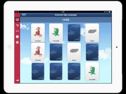 Signed Stories apps - play 'Pairs' with Elmer, the patchwork elephant