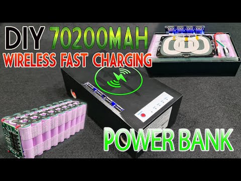 DIY 70200mAh Power Bank Wireless Fast Charging QC3.0 6 Port