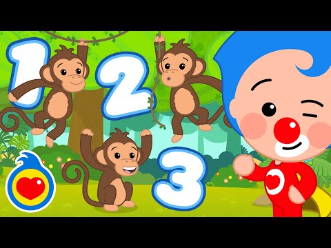 🐵🐒 ¿Cuántos Monitos Se Fueron de Paseo? 🐵🐒 Vídeos Educativos Infantiles ♫ Plim Plim