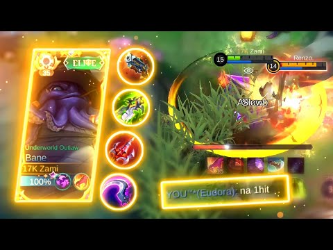 DON'T UNDERESTIMATE JUNGLE BANE INSANE DAMAGE + 1 SHOT BUILD (must watch) -MLBB