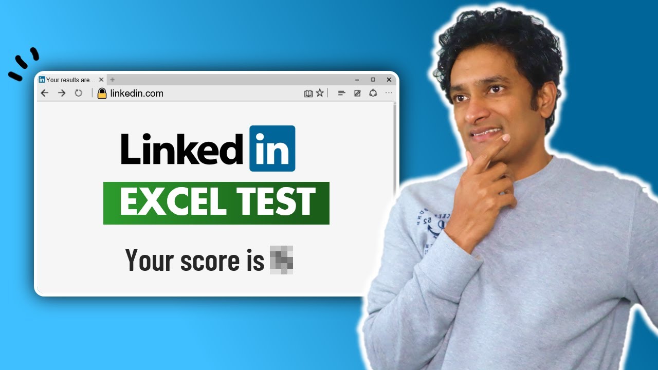 I took the LinkedIn Excel Test, and my score is...