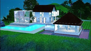 Sims 3  : Construction d'une maison Moderne et tropicale