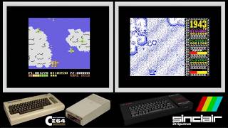C64 vs ZX Spectrum : 1943 (Side by side comparison)