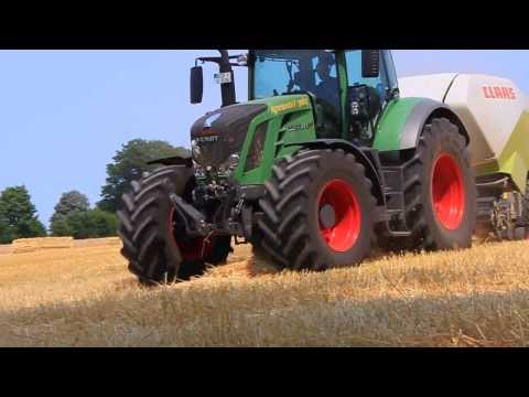 Fendt 826 + Claas Quadrant 3200 FC pressen Stroh