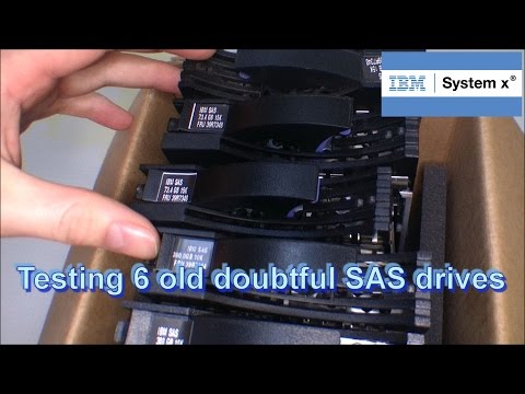 Testing 6 doubtful hard drives in an IBM x3650 M1 - 145