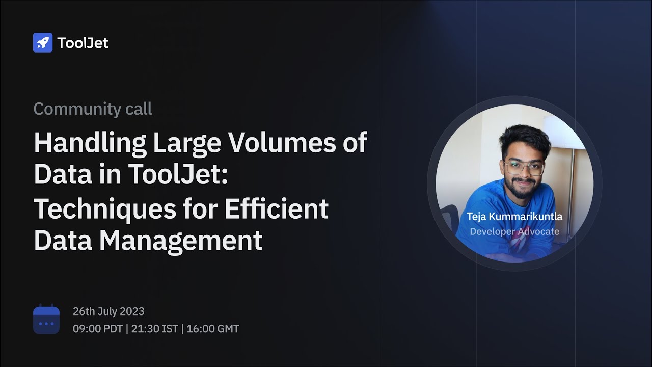 Handle Large Volumes of Data in ToolJet | Implement Server-Side Pagination, Filters, Search and Sort