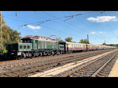 Sonderfahrt E94088 (deutsches Krokodil) mit ClassicCourier und Rheingold fährt durch Beimerstetten
